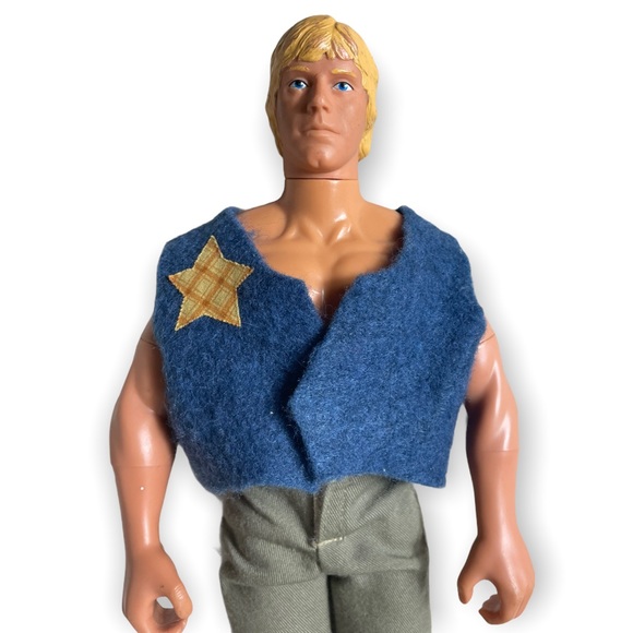 Vintage Action Figure with Blue Vest and Green Pants - Picture 3 of 7
